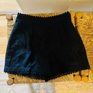 Express High Waist Black Shorts with side zip closure Size 0